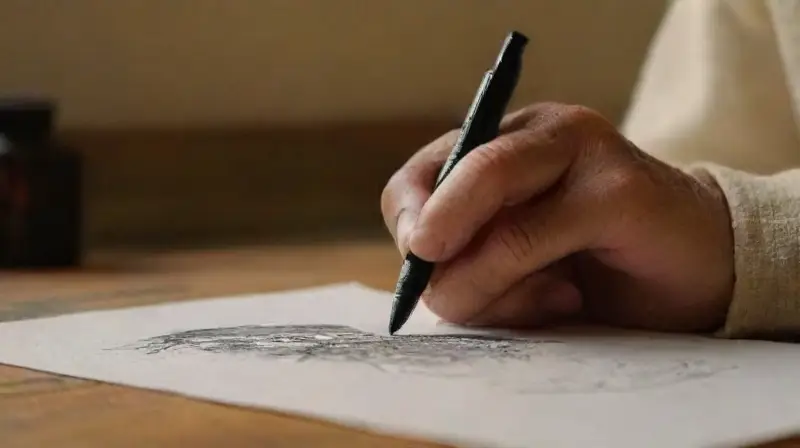 Artists collaboratively create detailed cultural sketches