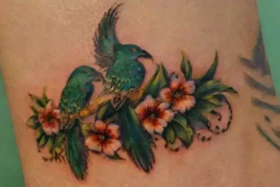 Vibrant Latin American tattoo with intricate details