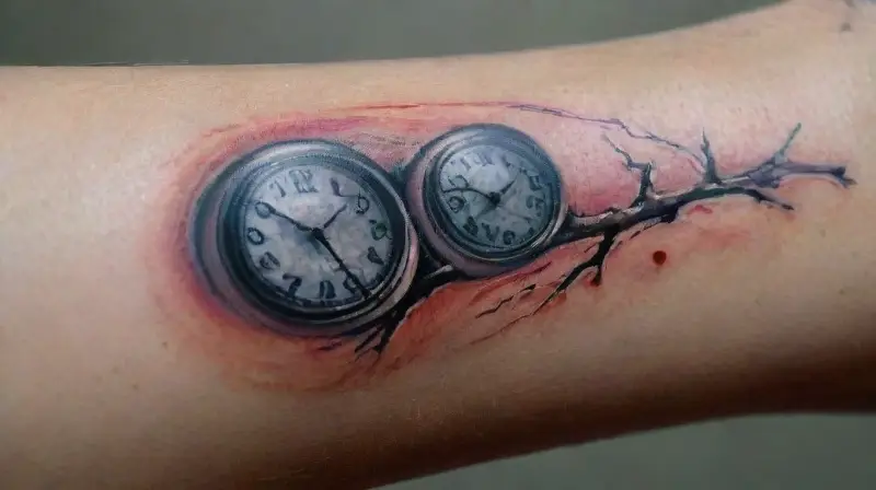 Realistic, surreal tattoo on forearm