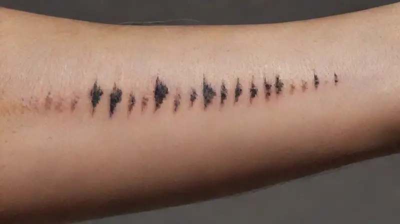 Delicate minimalist tattoo on smooth skin